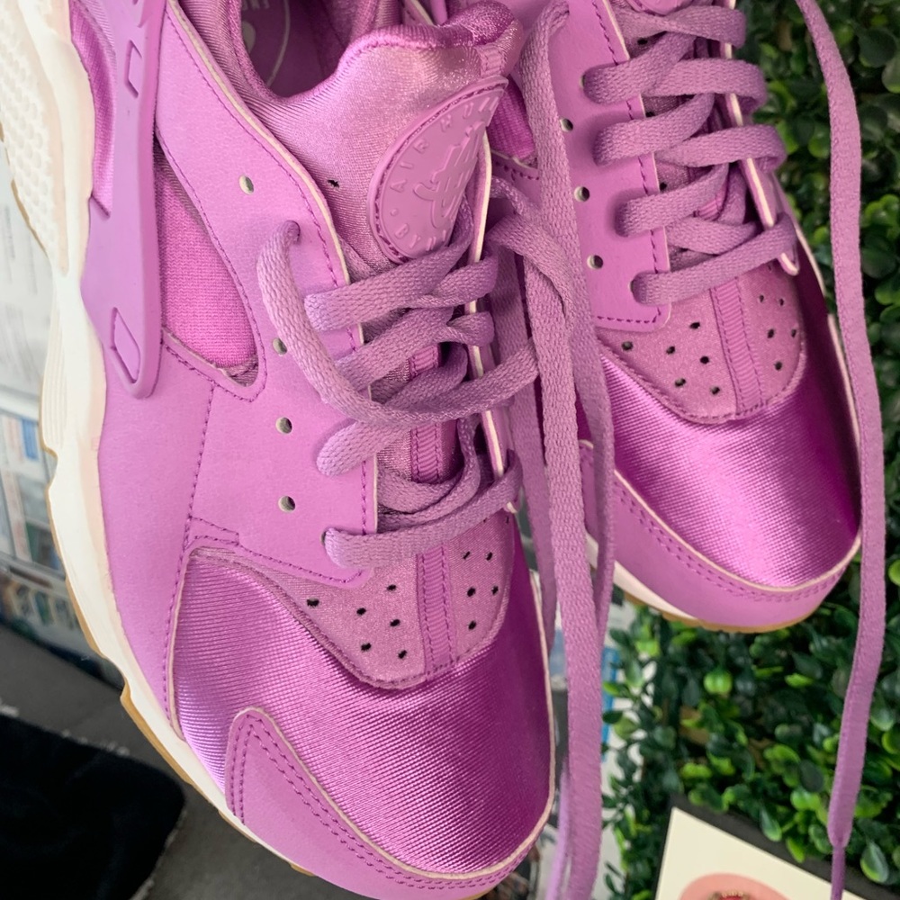 Nike, huaraches. Purple and from Foot Locker.